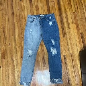 Two tone jeans